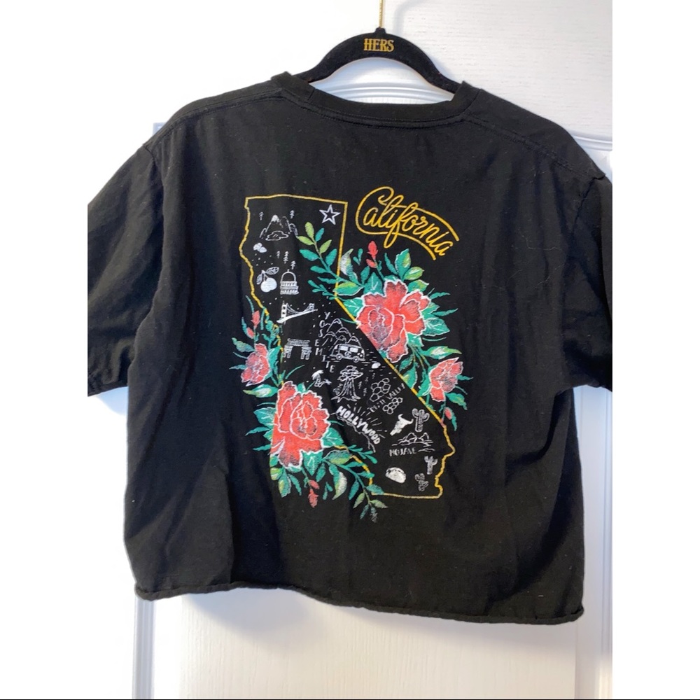 Black California Cropped Top